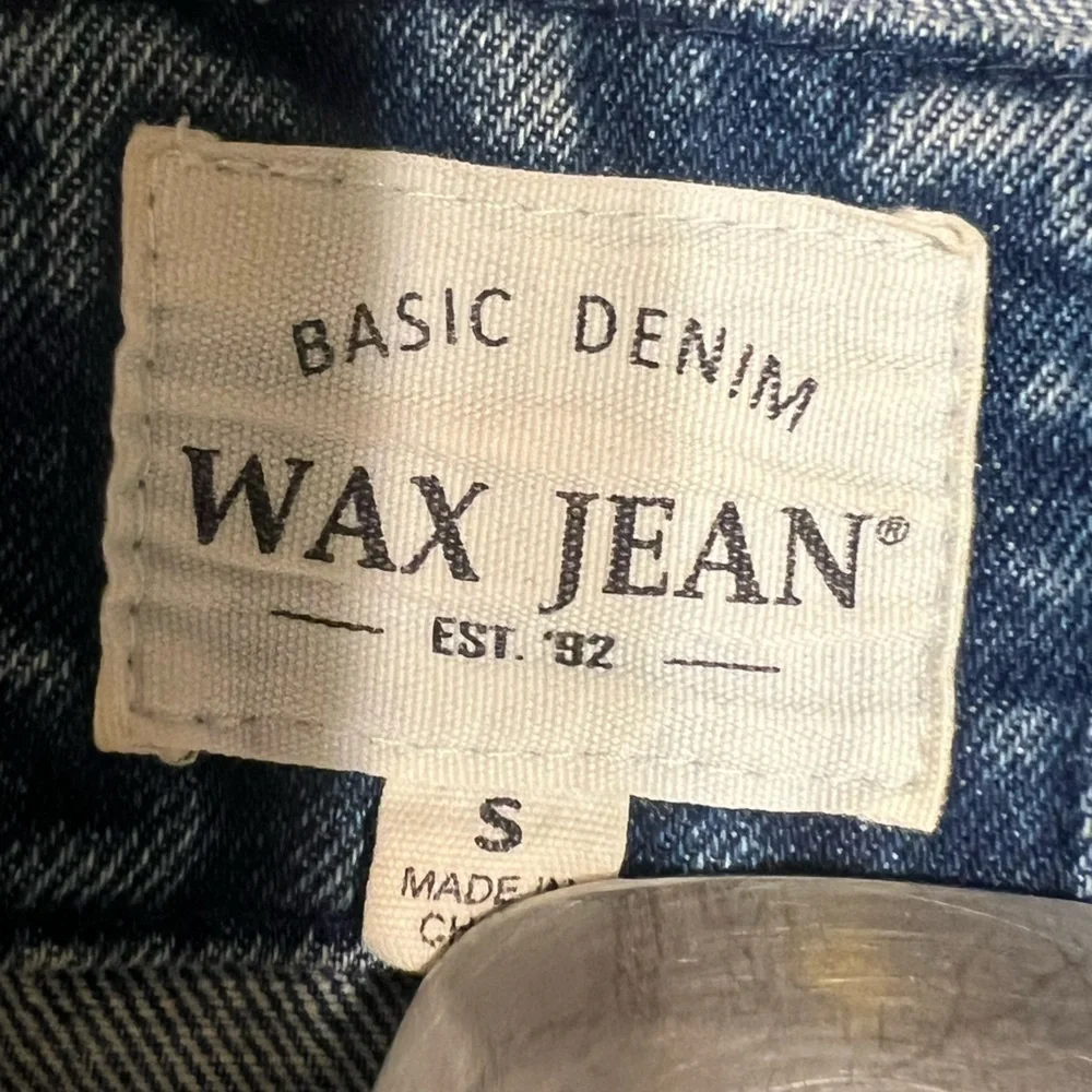 Wax Jean Distressed Blue Denim Jacket - Picture 3 of 14